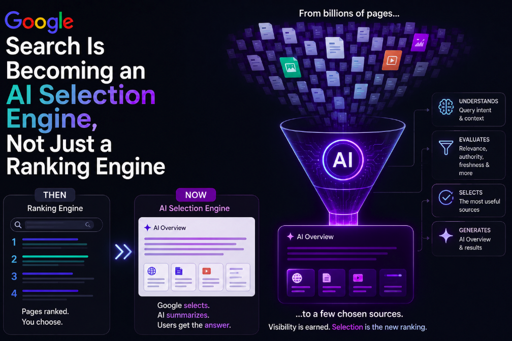 Google Search Is Becoming an AI Selection Engine, Not Just a Ranking Engine