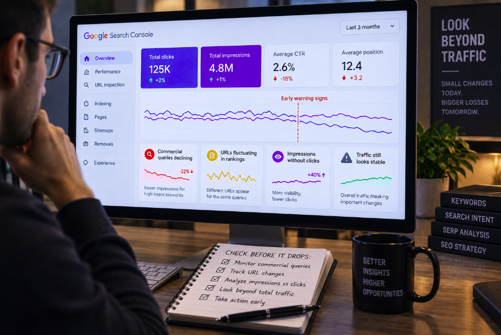 Your Organic Traffic Looks Healthy — but Google May Already Be Sending Warning Signs