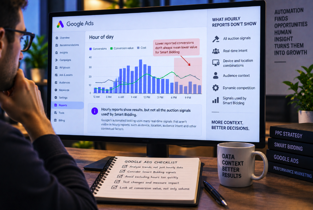 Why Google Ads Hourly Reports Can Mislead Advertisers Using Smart Bidding