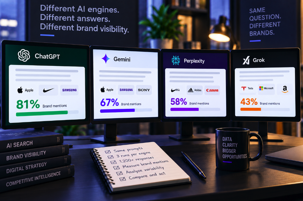 The Same Brand Can Have 81% AI Visibility on One Engine and Just 43% on Another