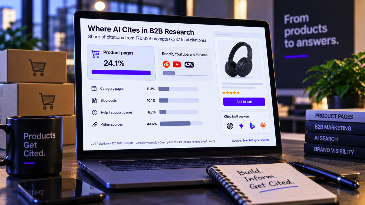 Product Pages Earn Six Times More B2B AI Citations Than Reddit and YouTube