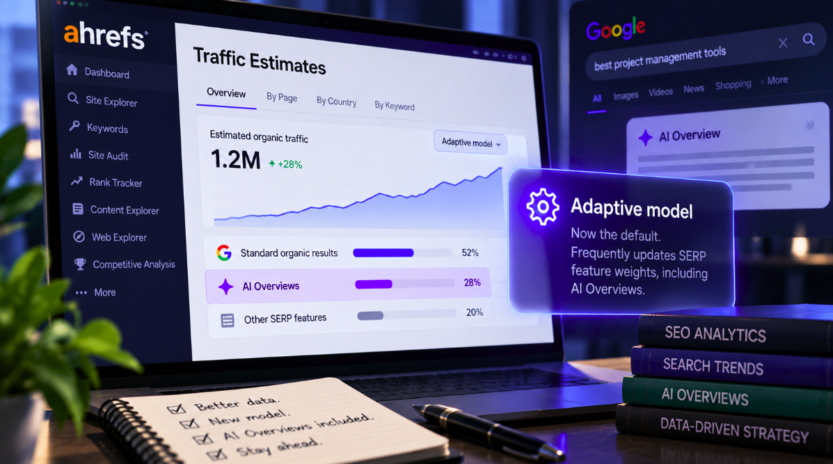Ahrefs Makes AI Overview-Aware Traffic Estimates the Default