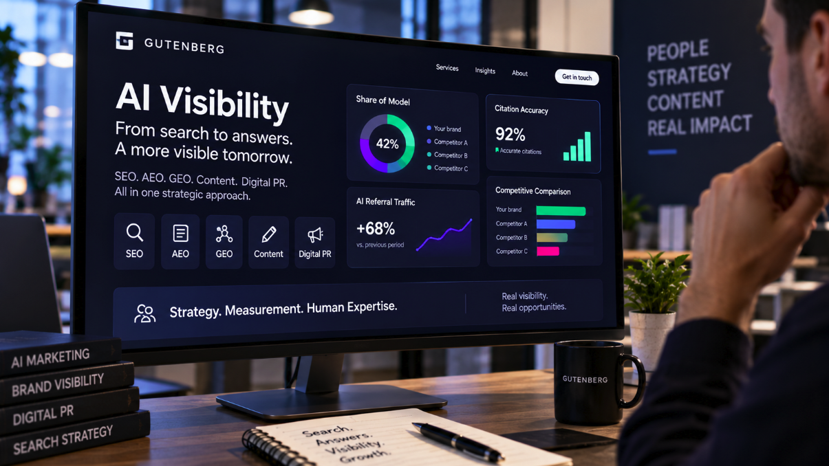Gutenberg Combines SEO, GEO and Digital PR Into One AI Visibility Service
