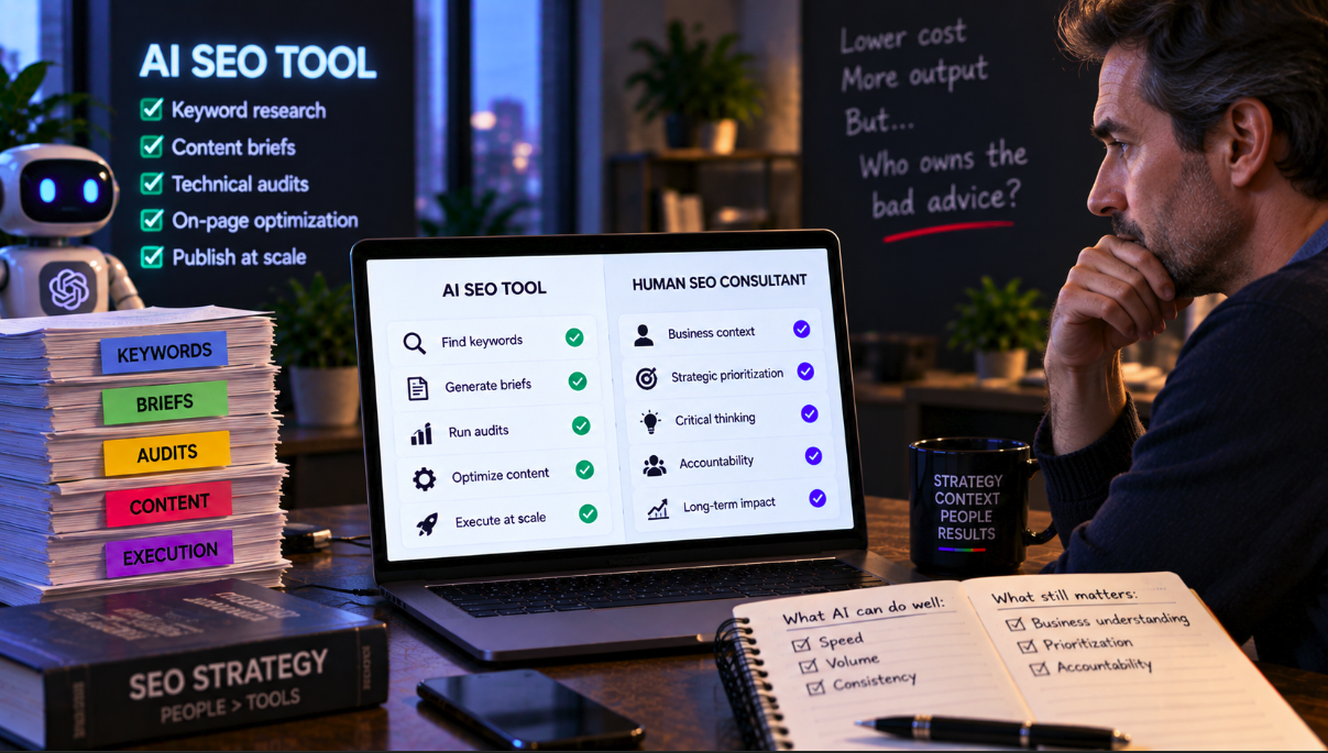 The AI SEO Tool Won on Price and Volume—but Who Owns the Bad Recommendation?