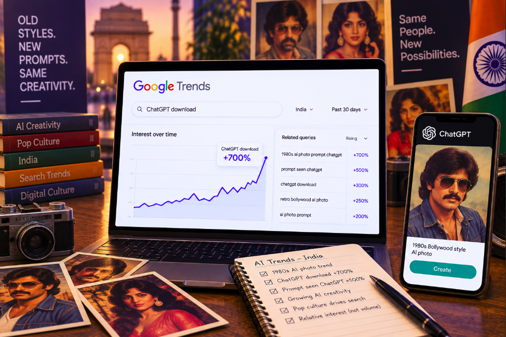 A Viral AI Photo Trend Sent ChatGPT Search Demand Up 700% in India