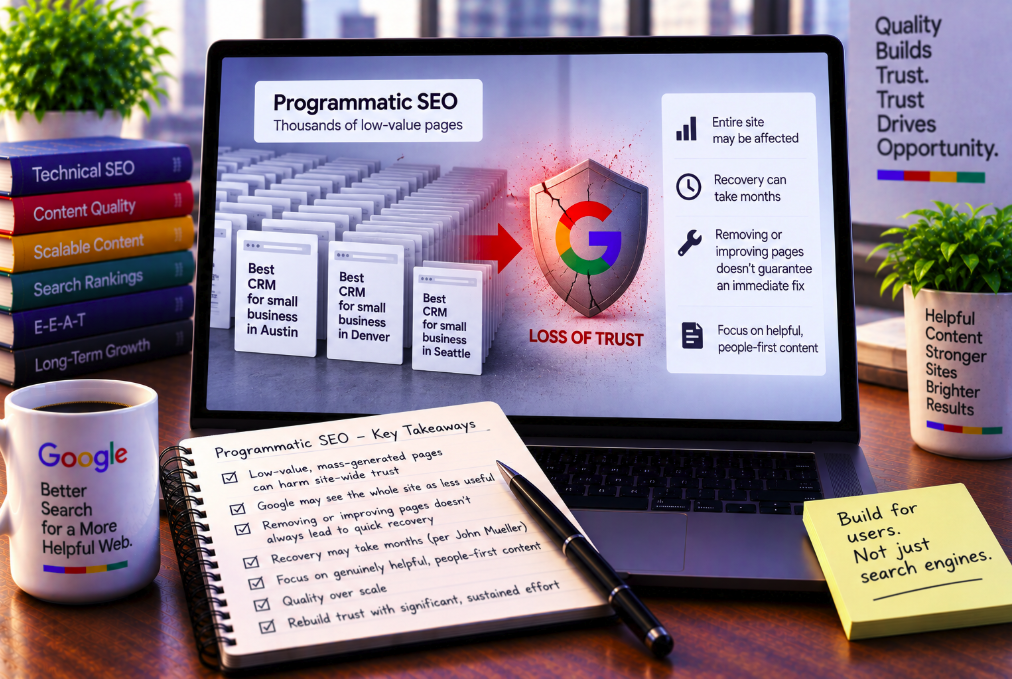 Google Says Low-Value Programmatic SEO Can Damage Trust Across the Entire Site—and Recovery May Take Months