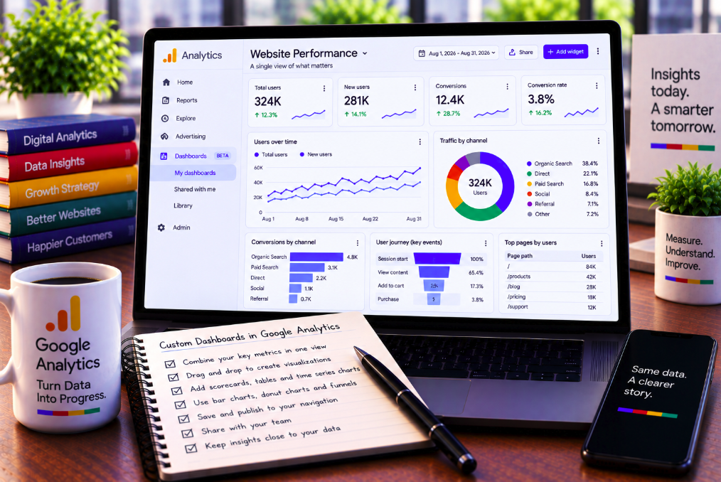 Google Analytics Finally Lets Marketers Build a Single Custom Dashboard Without Leaving GA