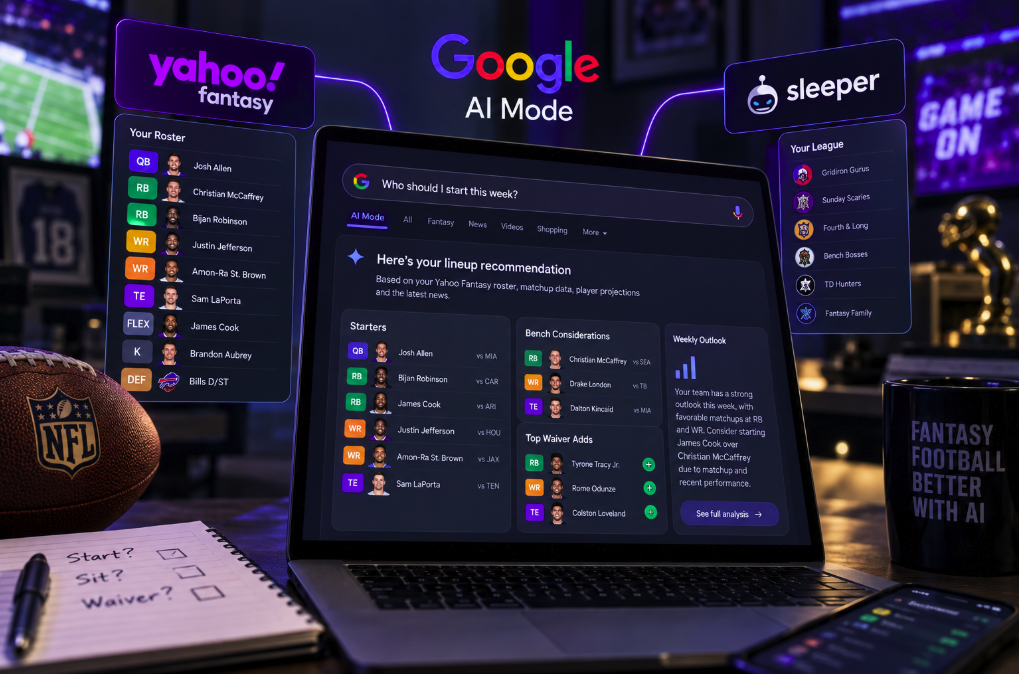 Google AI Mode Can Now Access Your Live Fantasy Roster—and Recommend Who to Start
