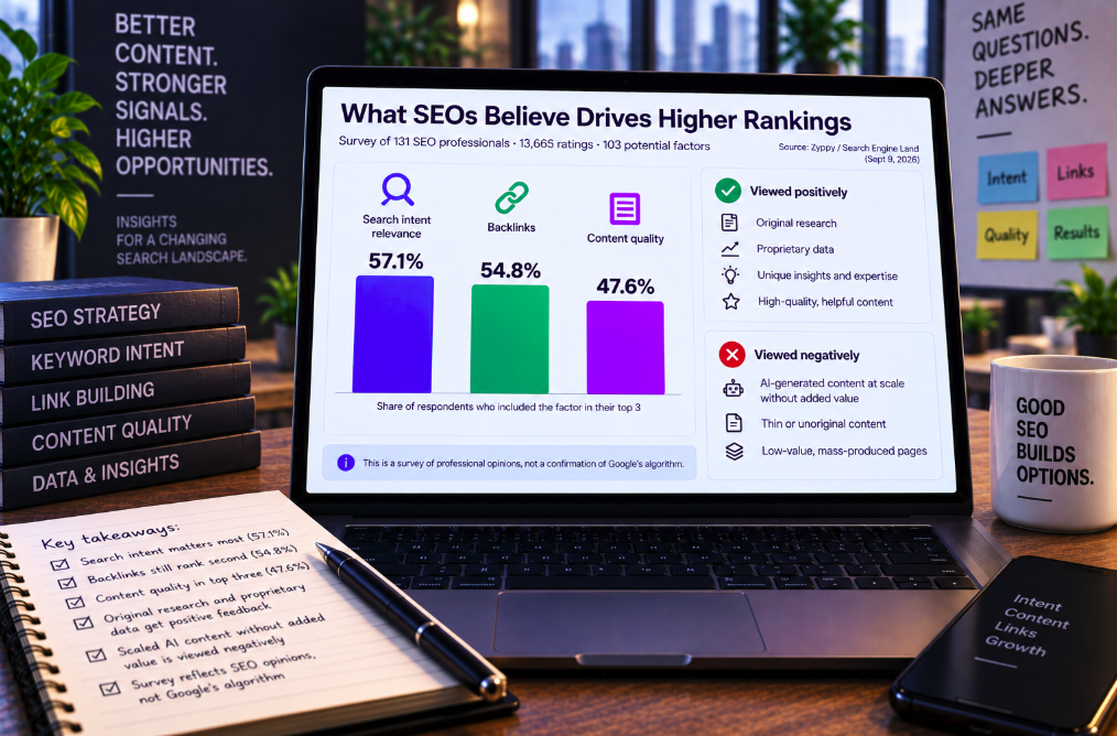 131 SEOs Still Rank Backlinks Second—but Put Search Intent and Original Evidence First
