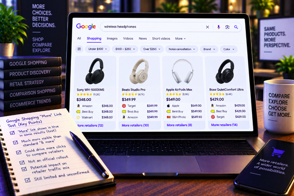 Google Tests Making the “More Retailers” Link Harder to Ignore in Shopping Results