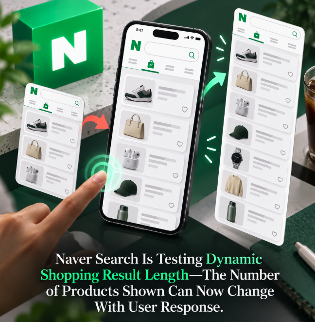 Naver Search Is Testing Dynamic Shopping Result Length—The Number of Products Shown Can Now Change With User Response