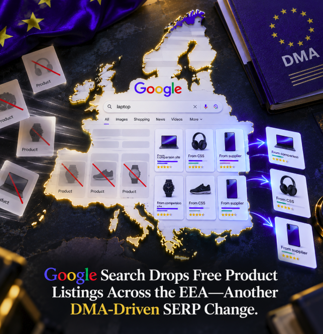 Google Search Drops Free Product Listings Across the EEA—Another DMA-Driven SERP Change