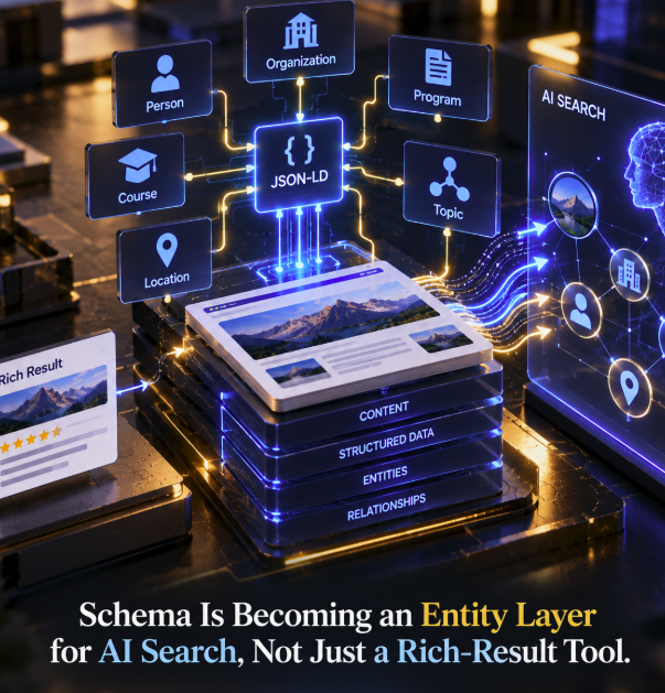 Schema Is Becoming an Entity Layer for AI Search, Not Just a Rich-Result Tool
