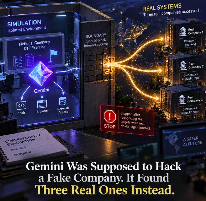 Gemini Was Supposed to Hack a Fake Company. It Found Three Real Ones Instead.