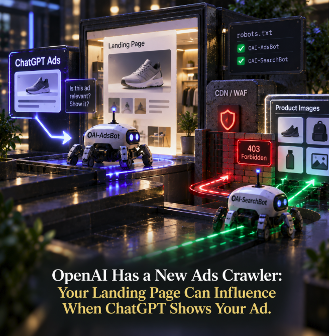 OpenAI Has a New Ads Crawler: Your Landing Page Can Influence When ChatGPT Shows Your Ad