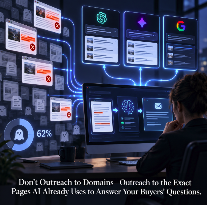 Don’t Outreach to Domains—Outreach to the Exact Pages AI Already Uses to Answer Your Buyers’ Questions