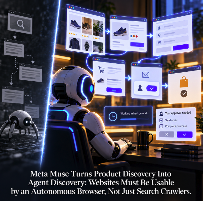 Meta Muse Turns Product Discovery Into Agent Discovery: Websites Must Be Usable by an Autonomous Browser, Not Just Search Crawlers