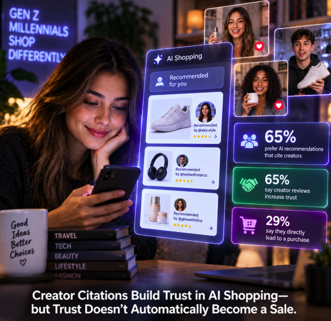 Creator Citations Build Trust in AI Shopping—but Trust Doesn’t Automatically Become a Sale