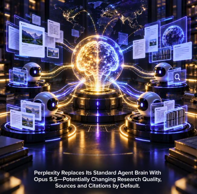 Perplexity Replaces Its Standard Agent Brain With Opus 5.5—Potentially Changing Research Quality, Sources and Citations by Default