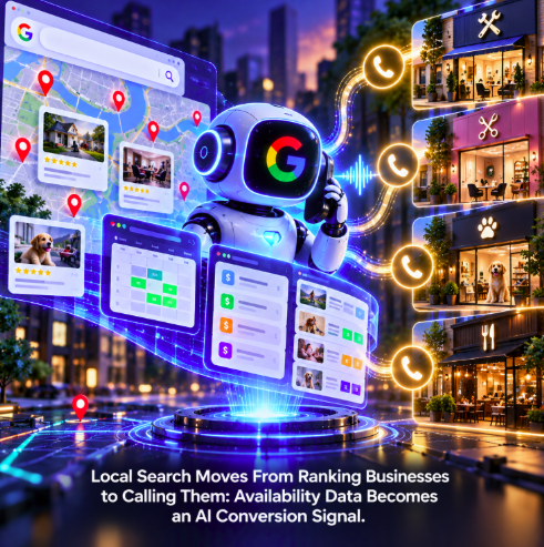 Local Search Moves From Ranking Businesses to Calling Them: Availability Data Becomes an AI Conversion Signal