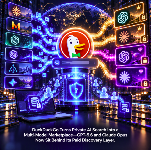 DuckDuckGo Turns Private AI Search Into a Multi-Model Marketplace—GPT-5.6 and Claude Opus Now Sit Behind Its Paid Discovery Layer