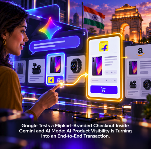 Google Tests a Flipkart-Branded Checkout Inside Gemini and AI Mode: AI Product Visibility Is Turning Into an End-to-End Transaction