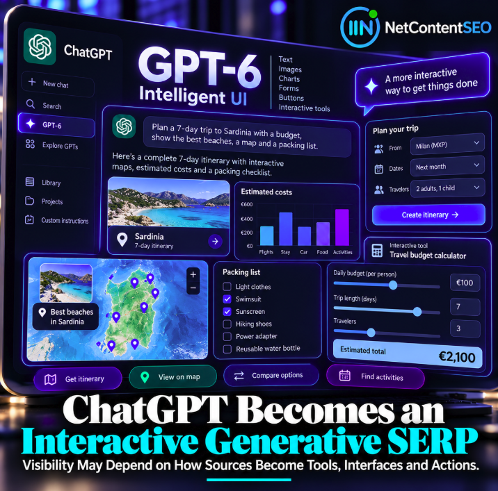 ChatGPT Becomes an Interactive Generative SERP: GPT-6 Turns Answers Into Interfaces