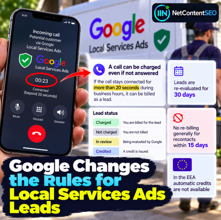 Google Updates Local Services Ads Lead Charging Rules: Even Missed Calls May Cost Advertisers