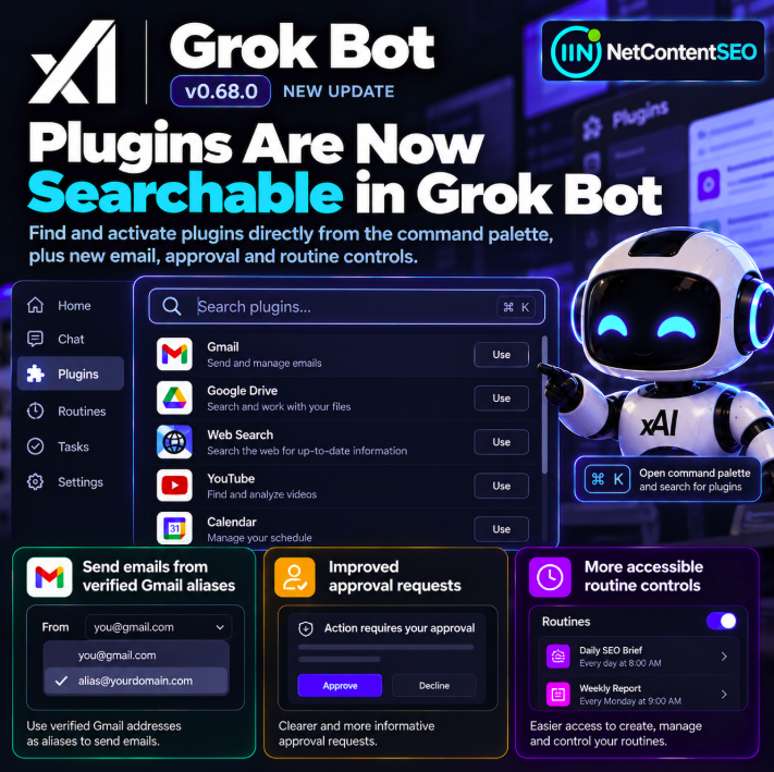 Grok Bot Adds Plugin Search to Its Command Palette: AI Agent Tools Become Easier to Discover