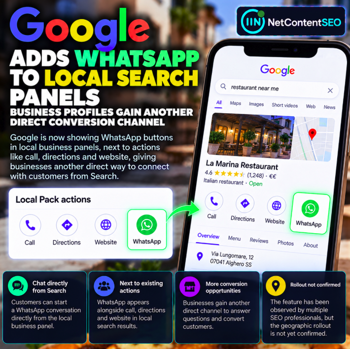 Google Adds WhatsApp to Local Search Panels: Business Profiles Gain Another Direct Contact Channel