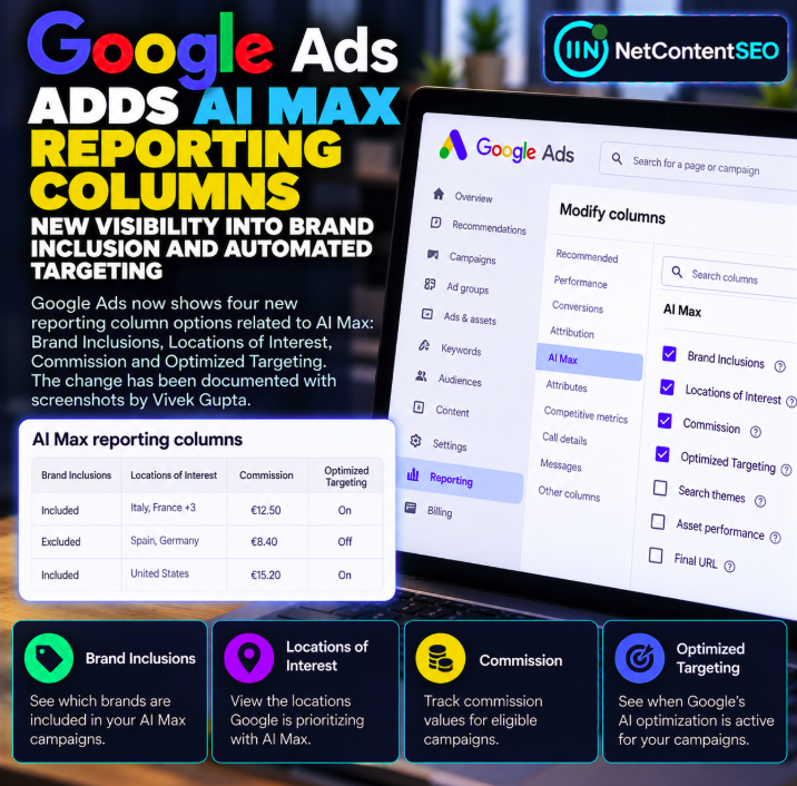 Google Ads Adds AI Max Reporting Columns: New Visibility Into Brand Inclusion and Automated Targeting
