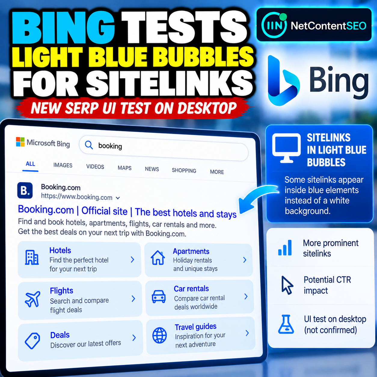Bing Makes Sitelinks More Prominent: A Small SERP Test With Possible CTR Implications