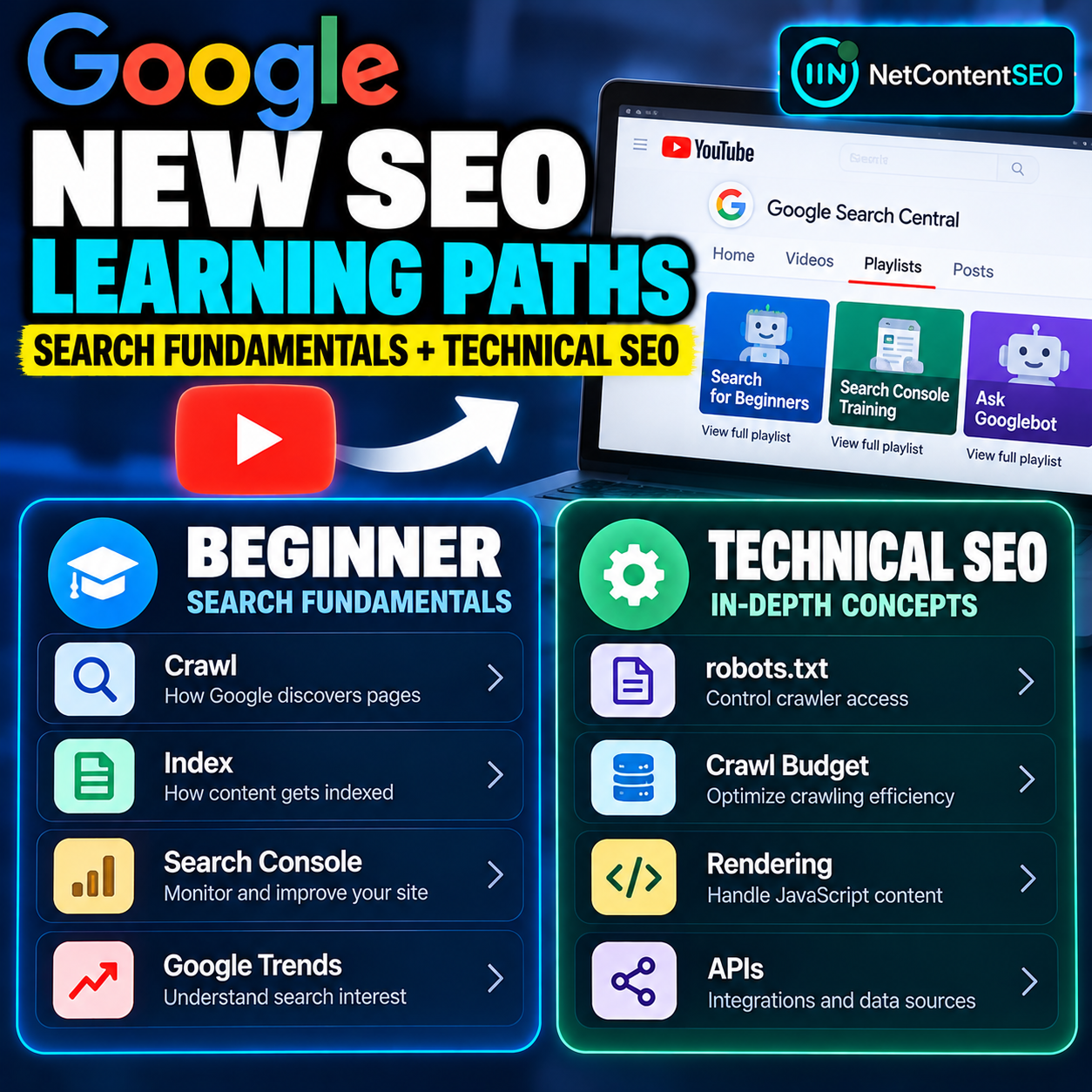 Google Search Central Launches Two Curated YouTube Learning Paths for SEO and Technical SEO