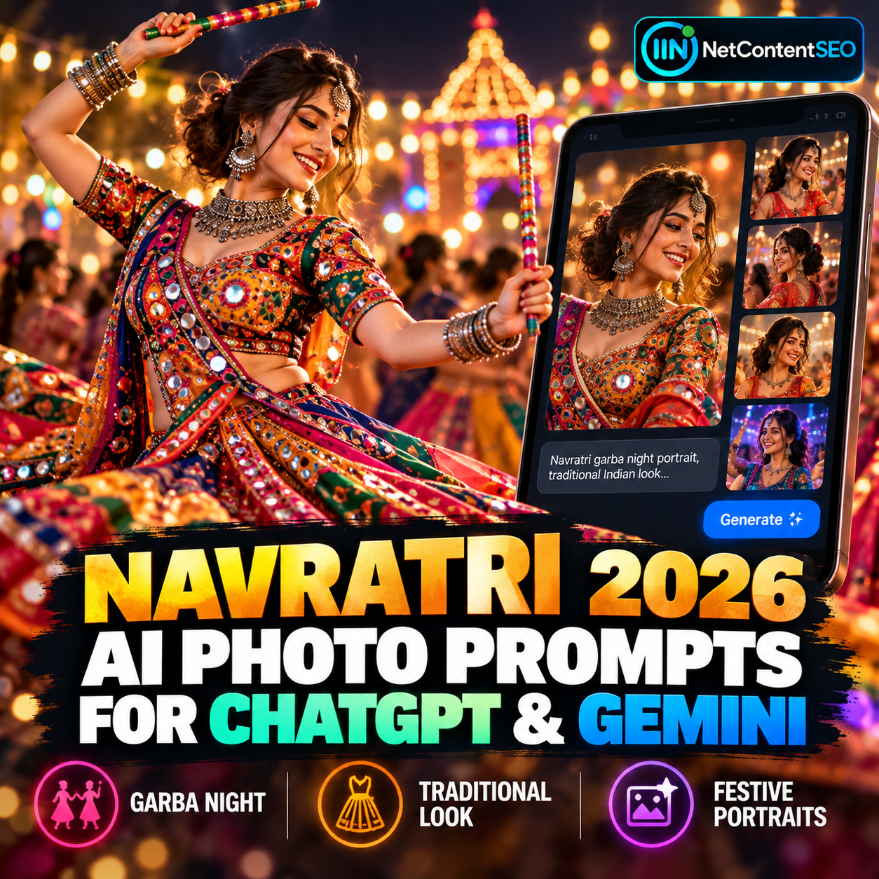 Navratri 2026: AI Photo Editing Prompts for ChatGPT and Gemini