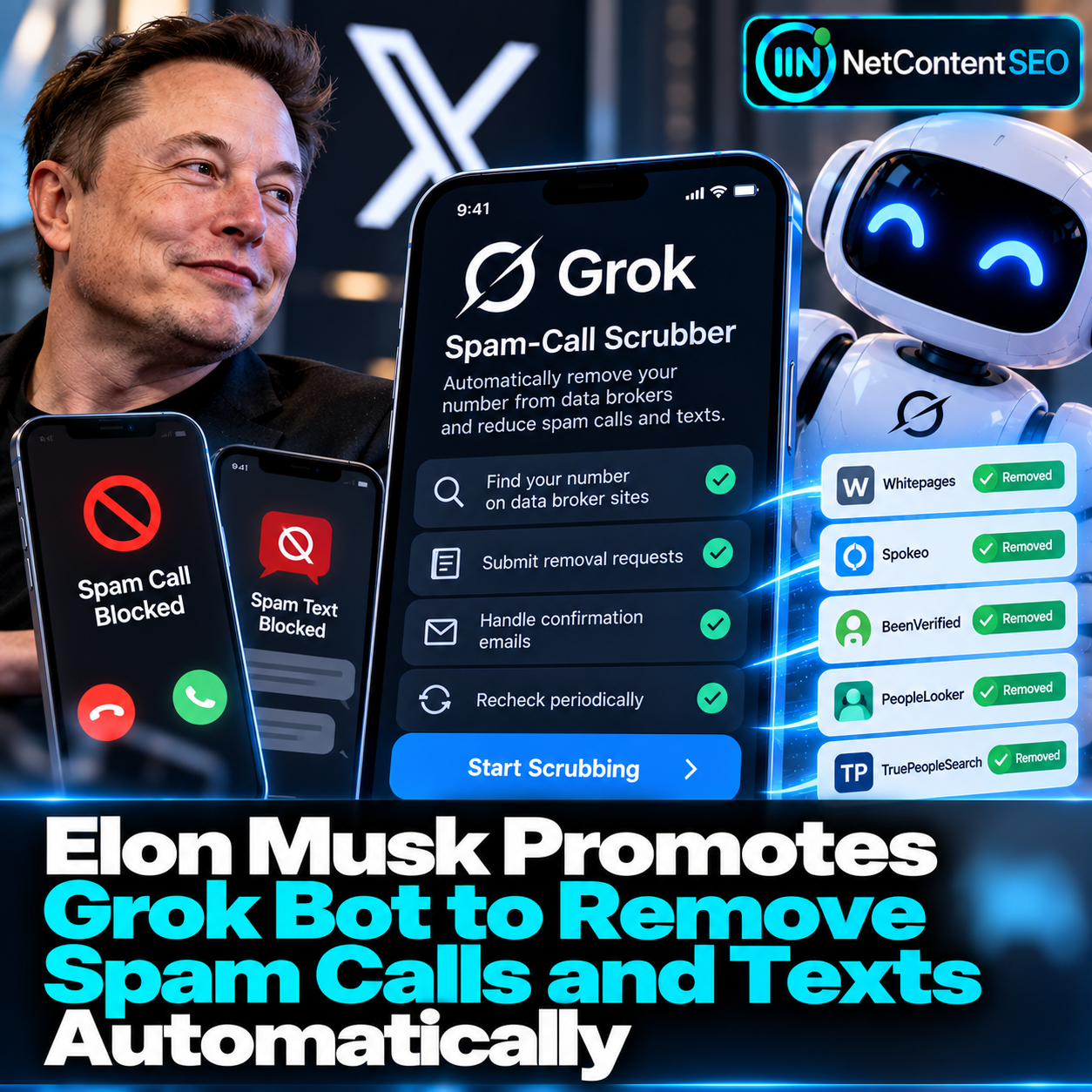 Elon Musk Highlights Grok Bot Skill to Fight Spam Calls and Texts