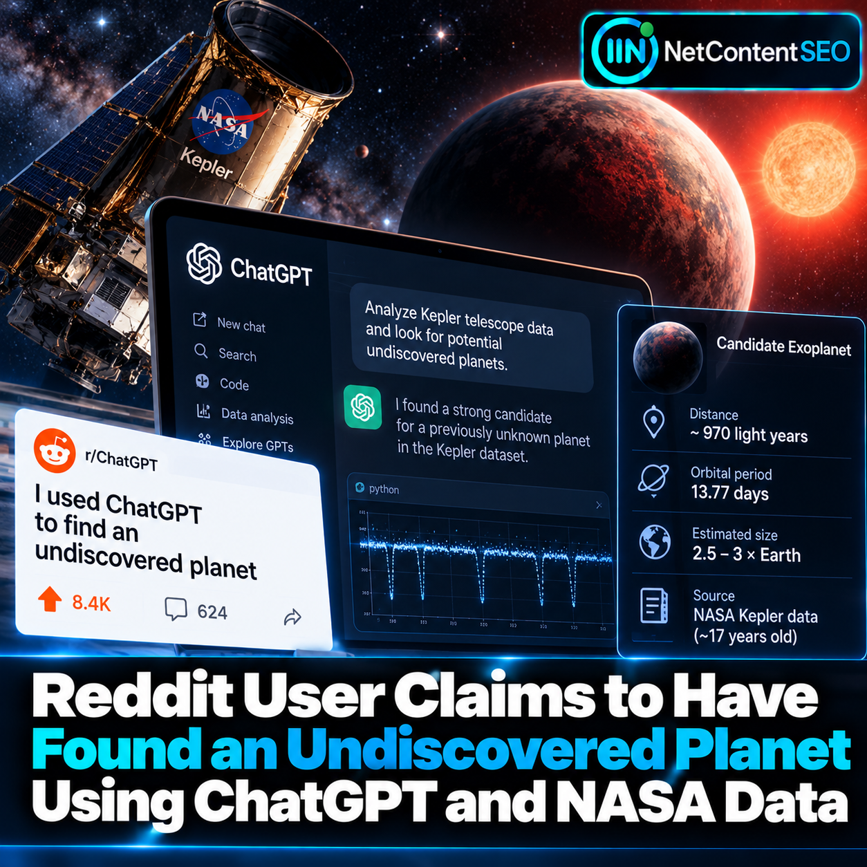 Reddit User Says ChatGPT and Codex Helped Find a Possible Undiscovered Planet in NASA Data