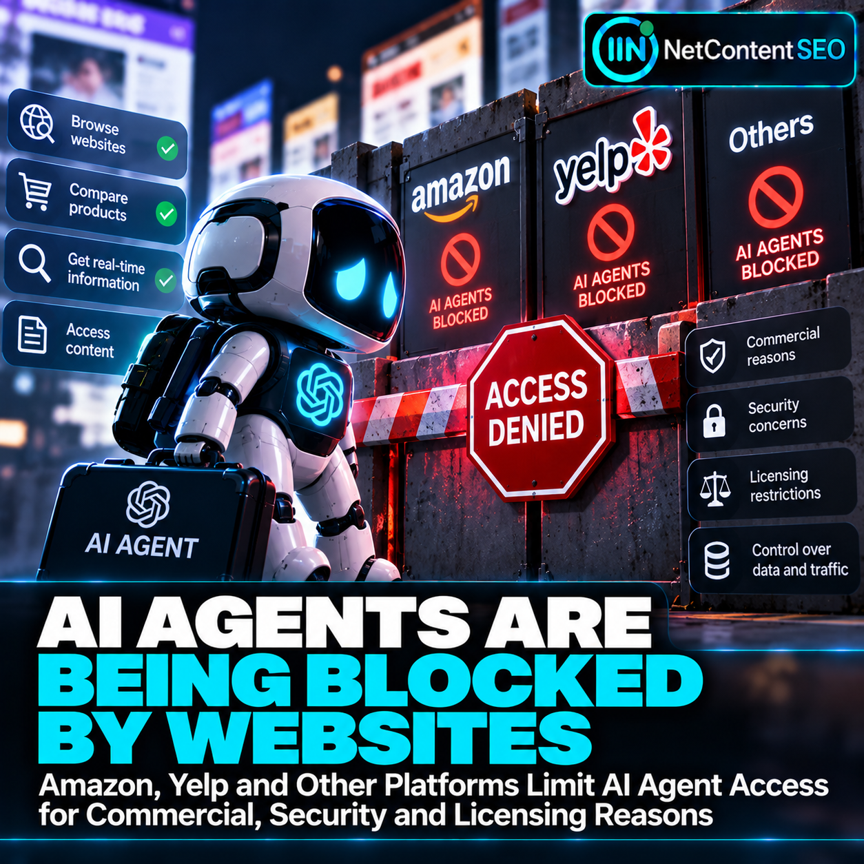 AI Agents Are Being Blocked by Websites: Amazon, Yelp and the New Battle for Web Access
