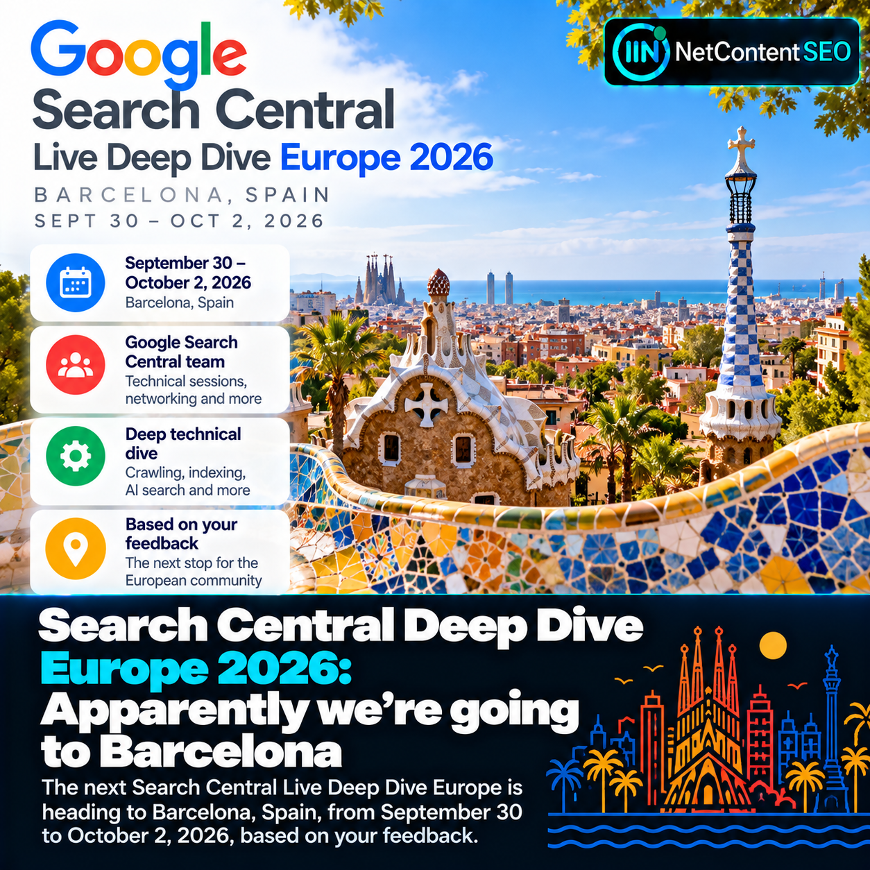 Google Search Central Deep Dive Europe 2026: How Barcelona Became the Host City