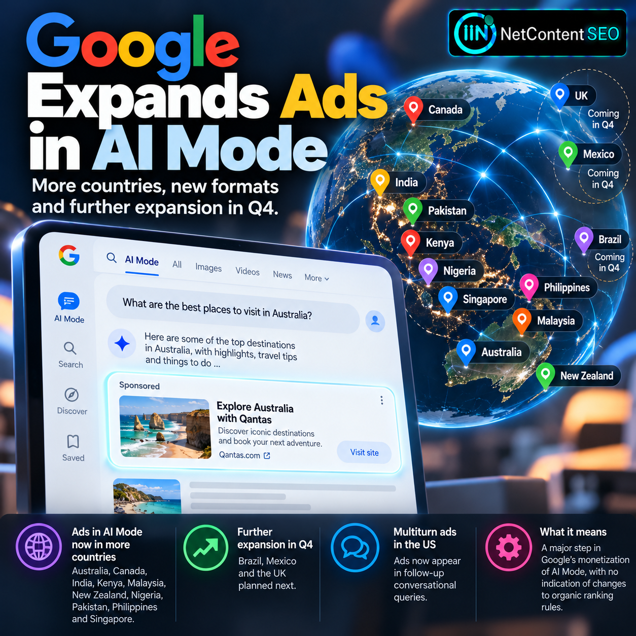 Google Expands Ads in AI Mode to 10 More Countries and Launches Multiturn Ads in the US