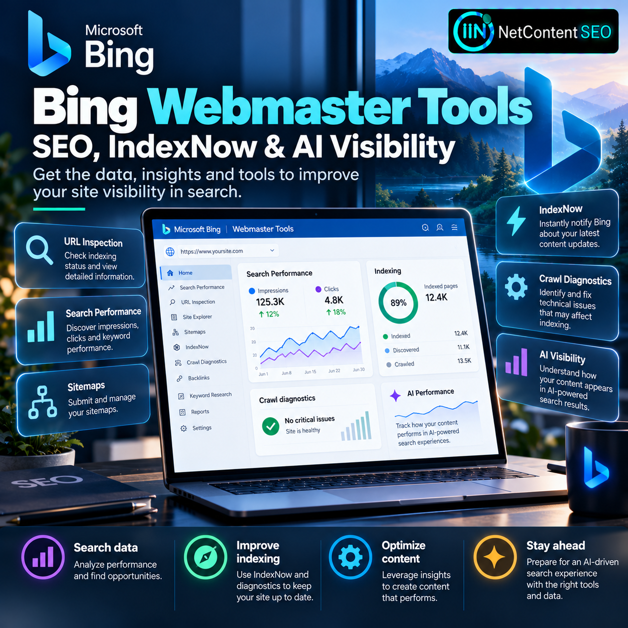 Bing Webmaster Tools Guide: Improve Search Visibility with IndexNow, URL Inspection and AI Performance Insights