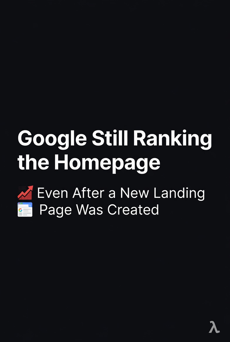 Google Still Showing Homepage for “Udemy Clone” — Even After New Page Was Built