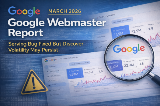 March 2026 Google Webmaster Report: Serving Bug Fixed But Discover Volatility May Persist