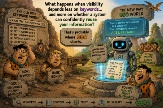 What Happens When Visibility Depends Less on Keywords — and More on Whether AI Can Reuse Your Information?
